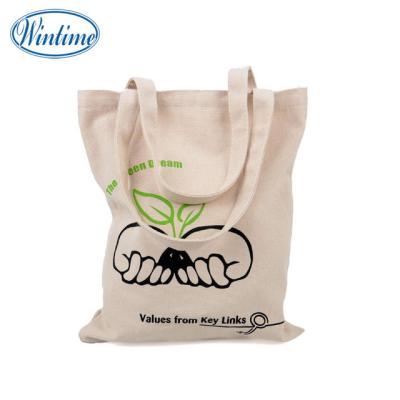 China Handled Customized Design Natural Cotton Shopping Bag Reusable for sale