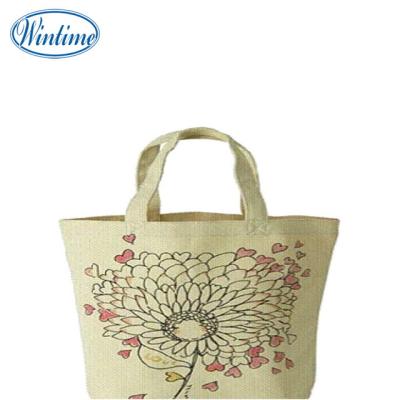 China Cotton Handled Full Color Printing Foldable Shopping Bag With Logo for sale