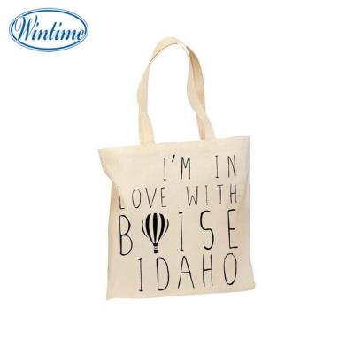 China Promotion Shopping Bag Recyclable 100% Natural Cotton Bag With Logo for sale