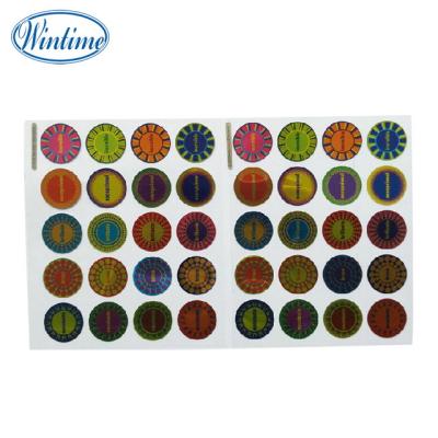 China Anti-counterfeiting decorative sticker round sticker paper label holographic sticker for sale