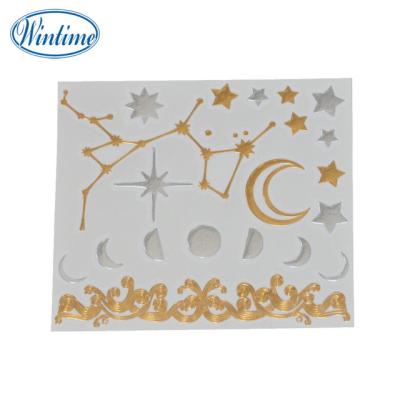 China 2021 Temporary Gold Foil 3d Sticker Temporary Tattoo Sticker for sale