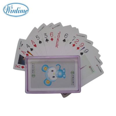 China Promotion Plastic Box PVC Paper Playing Cards for sale