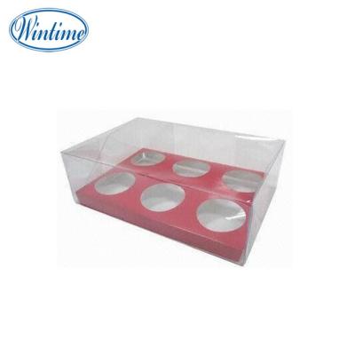 China Disposable Food Grade PVC Cupcake Box for sale