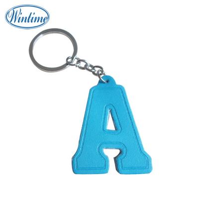 China PU Leather Alphabet Chain Metal Promotion Key Chain for sale