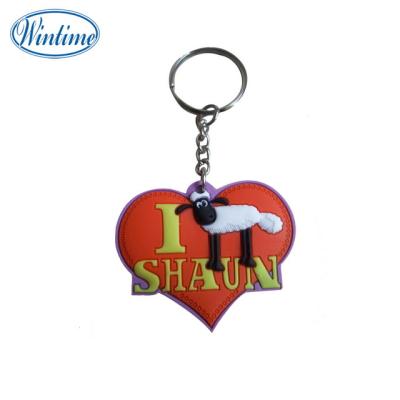 China Wholesale Original Factory Plastic Key Ring PVC 3D Key Chain for sale