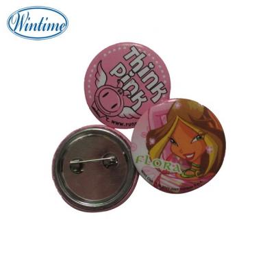 China 35mm Custom Metal Badge Pin Nickel Free Tinplate for sale