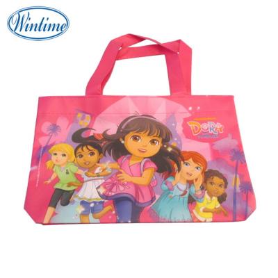 China Cartoon Design Recyclable Lamination PP Non Woven Bag For Kids for sale