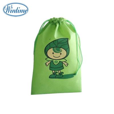 China Recyclable Small Promotion Round Drawstring Nonwoven Bag for sale