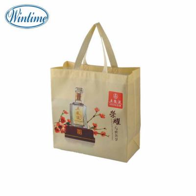 China Handled Recyclable Non Woven Promotion Tote Bag With Nice Printing for sale