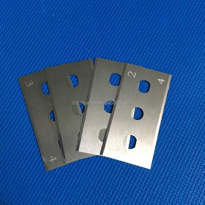 China Industrial Tool Part YG10X Double Edge 3 Holes Tungsten Carbide Knife Carbide Blade for sale