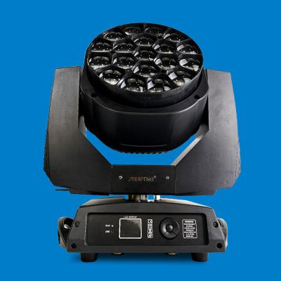 China K10 stage b eye 19x15w infinity front lens rotation 4in1 rgbw led zoom stage wash moving head light for club for sale