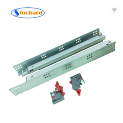 China American Type Soft Close Drawer Channel Undermount Soft Narrow Operation Drawer Slide Telescopic Drawer Slide for sale