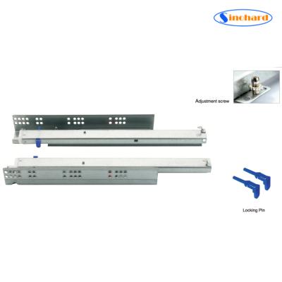 China Easy Installation Full Extension Telescopic Channel Undermount Drawer Slides Soft Close Cabinet Closes Drawer Slider for sale