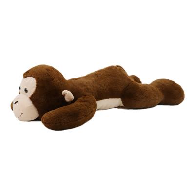 China New Product Plush Brown Monkey Soft Supplied Toys Plush Monkey Staff Pillow for sale