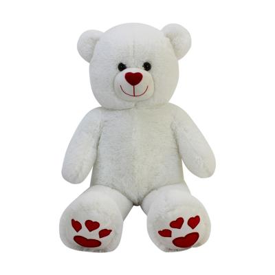 China Wholesale 2021 Valentine's Day Gift Fluffy White Soft Plush Stuffed Plush Teddy Bear With Red Sole Teddy Bear for sale