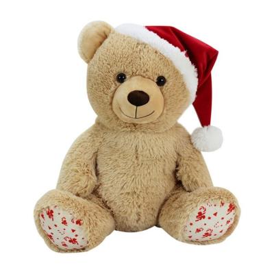 China Happy Plush Teddy Bear Festival Teddy Bear Stuffed Animal For Gifts Brown White Teddy Bear With Pocket for sale