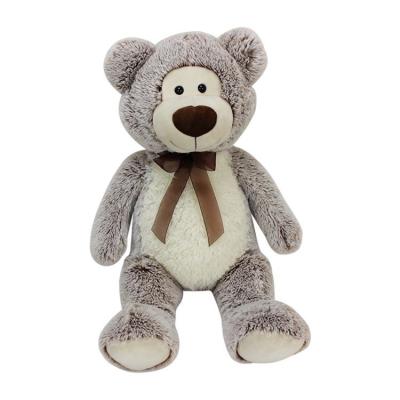 China Plush Made in Porcelain Handwork Brown and White Christmas Plush Teddy Bear for sale