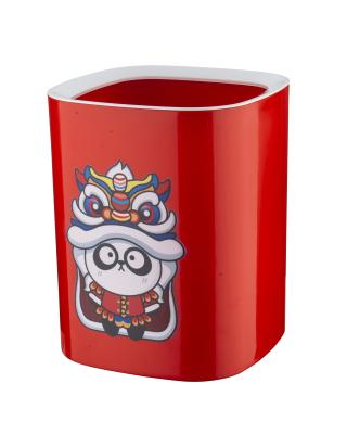 China 12L Home Sustainable Cute Red Panda Pattern Wholesale Kitchen Kitchen Hotel Trash Cans for sale