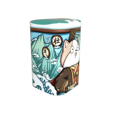 China Cute Cartoon Printing Smart Hotel Kitchen Trash Can Induction Type Trash Can for sale