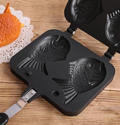 China Double Double Pan Mold Household Fish Baking Waffle Pan DIY Biscuit Viable Cake Mold for sale