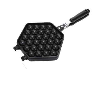 China Viable Egg Waffle Pan Non-Stick Aluminum Alloy Bubble Waffle Maker Kitchen Tool for sale