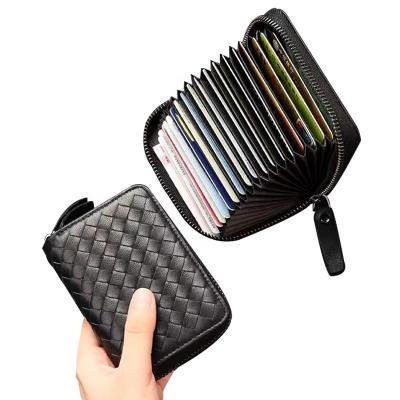 China Hot Sale High Quality Fashion PU Wallet Card Sleeve Credit Card Holder Wallet For Women Men for sale