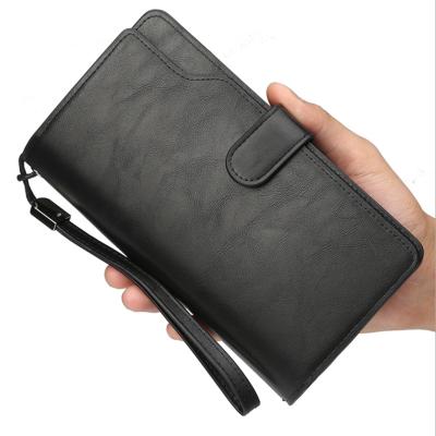 China Custom Made Men's Waterproof Fashionable Minimalist Wallet Card Holder Leather Pinch Men's Leather Wallets for sale