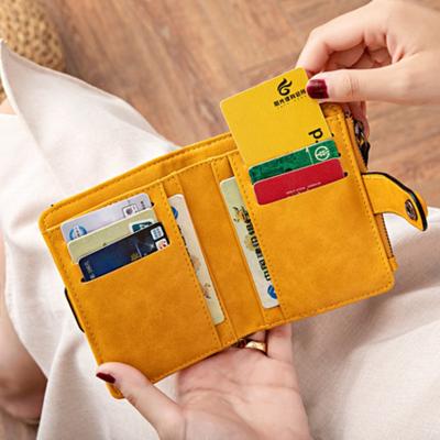 China Waterproof Fashionable Minimalist Wallet Card Holder Leather Custom Women Purse for sale