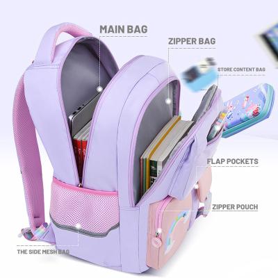 China Waterproof School Bag For Girls Bag Hiking School Backpacks Travel Detachable Cartoon Children School Bag for sale