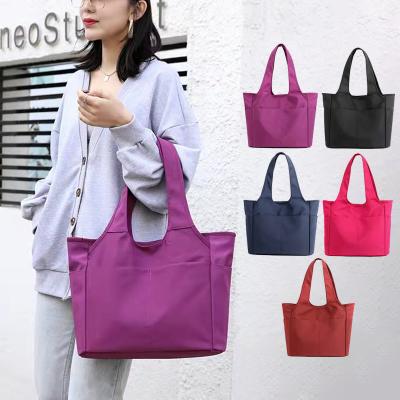 China Water Proof Oxford Cloth Shopping Bag Supermarket Women's Large Capacity Tote Handbag for sale