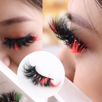 China Colored Private Logo Mink Lashes 3d Mink Lashes, Custom Private Label Lashes Full Seller Premium 25mm Strip False Lashes for sale