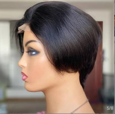 China Silky Straight Wave 4X4 10A Grade Hair 100% Remy Hair Pixie Cut Bob Wig for sale