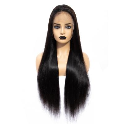 China No tangling. No Shedding.Can Dye Pre Plucked Brazilian Human Hair Silk Straight 13*6*1 T Color Wig 180density Lace Closure Lace Part Transparent Lace Wig for sale