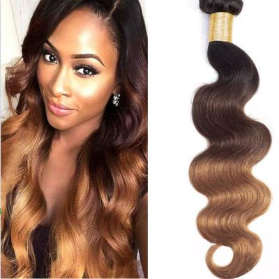 China Black Honey Blonde Bundles, Ombre 1b/4/30 Virgin Hair Bundles, Natrual Wholesale Price Body Wave 100% Cuticle Aligned Hair Bundles for sale