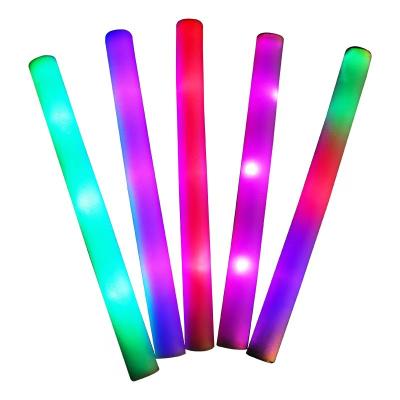 China Outdoor Activities Sponge Light Stick LED Concert Sponge Stick Colorful Foam Light Stick for sale