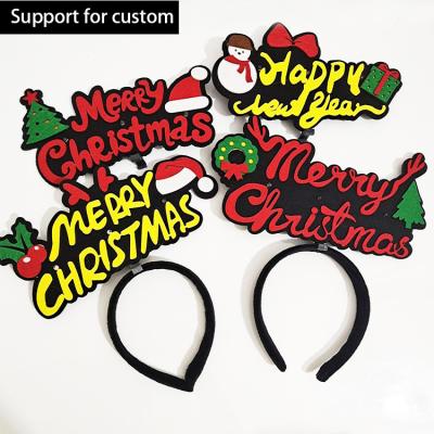 China Beautiful Popular Text To Accept Custom Christmas Headdress Content Headband For Christmas for sale