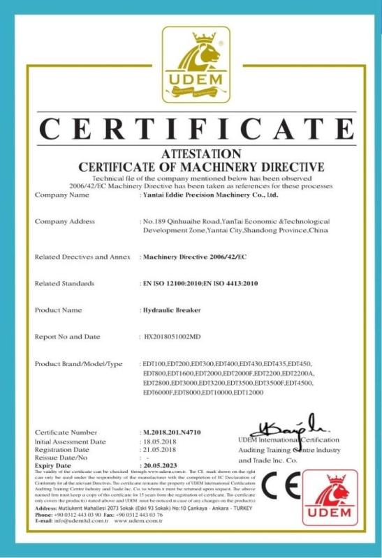 CE - Yantai Eddie Precision Machinery Co., Ltd.