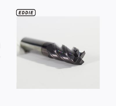 China Carbide EDDIE Machine Wholesale Price 4-20mm 45HRC 50HRC 55HRC 63HRC End Mill Cutter 4 Flutes Tungsten Carbide End Mill Cutter à venda