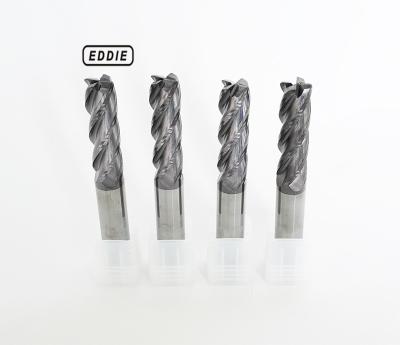 China Carbide EDDIE Carbide 4 Flute Fit Endmill HRC55 Inch Size In Stock Fresas CNC Machine Tools Milling Cutter In Stock à venda