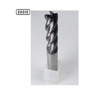 China Range of applications of wide carbide EDDIE CNC carbide 4 flute square end mill cutting tool realize a variety of machining shapes for sale