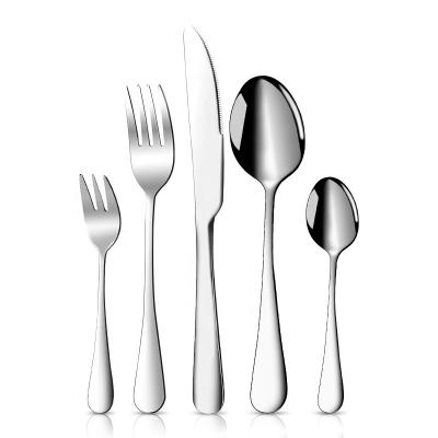 China Chengli Nordic Viable Commercial 1010 Stainless Steel Cutlery Flatware Serves Forks Dinner Spoon Knives Utensils Set Dinnerware Sets For Home for sale