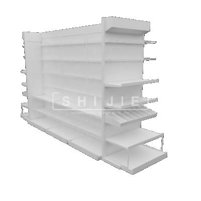 China Retail store supermarket double side double side shelf for store display rack gondola supermarket shelf SHIJIE for sale