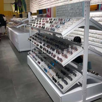 China SHIJIE Single Sided Retail Store Display Rack Boutique Store Cabinet Customized Sunglasses Display Rack Shelves for sale