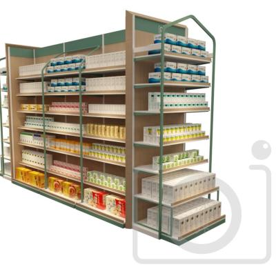 China Double Sided Supermarket Shops Store Display Rack Factory Price Metal Wood Steel SHIJIE Shelves Gondola Shelves for sale