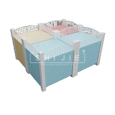 China SHIJIE Children's clothing promotion rack garment store shelves and single-sided customizable display cabinets for sale