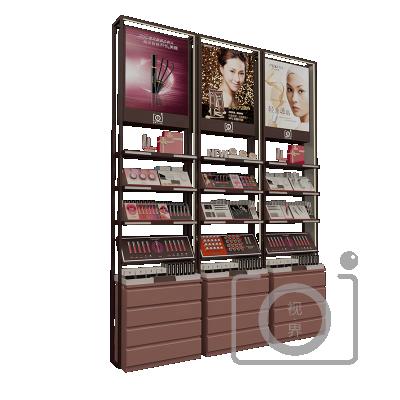 China SHI JIE /supermarket/grocery snack store/retail store/pharmacy SHOW rack display shelving cosmetic cosmetics store make up display rack for sale