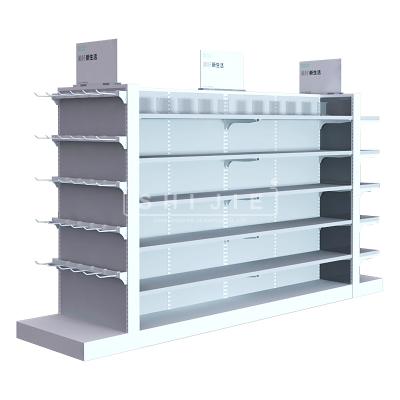 China Factory Cheap Double Sided Heavy Duty Supermarket Shelves /Store Metal Display Racks /gondola Shelving OEM for sale