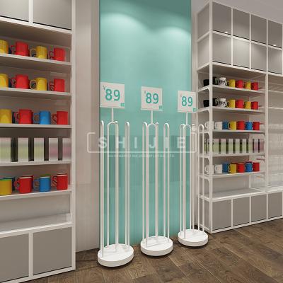 China Promotion double-sided rack metal wire display shelves retail store mall SHIJIE pillow storage U-shaped shelf for sale