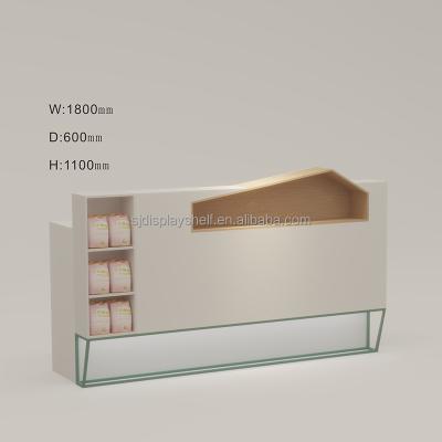 China Grocery store/brand retail store/modern wooden reception center shopping mall/office hotel cashier/airport checkout counter for hotel/clothing store for sale