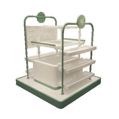 China Double Sided Bread Display Show Rack Supermarket Shelves Bakery Adjustable Metal Customized Supermarket Rack Wooden /steel MDF OEM ODM for sale